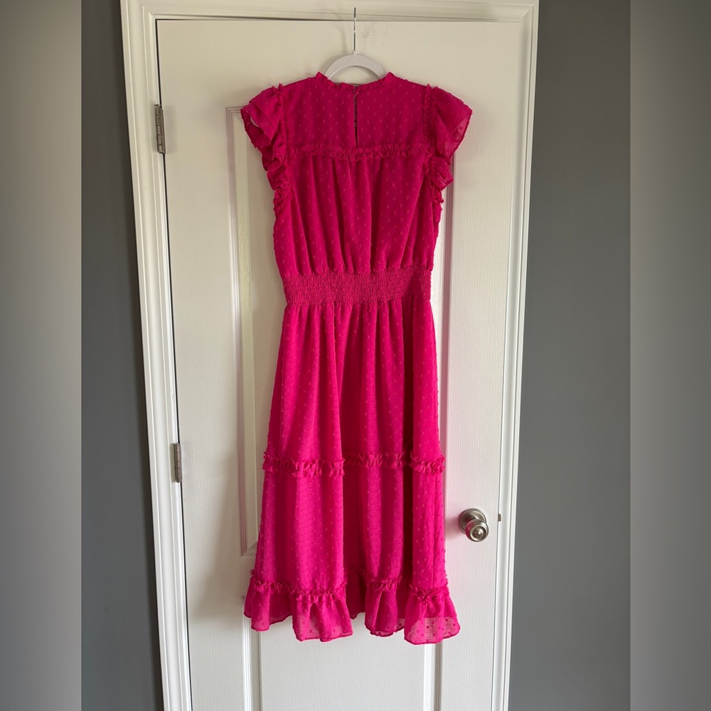 CeCe Pink Ruffled Dress sz large - Picture 5 of 5